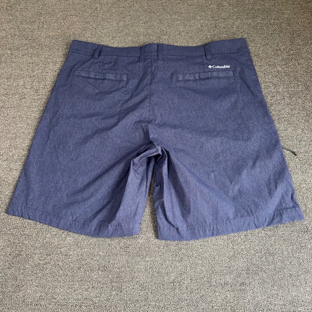 Columbia Mens Blue Heathered Stretch Hiking Fishing Shorts 42W 10L Activewear